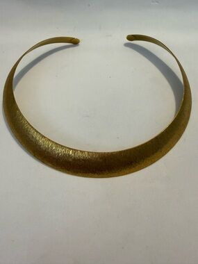 Milor Italy Brushed Bronze Collar Choker Necklace